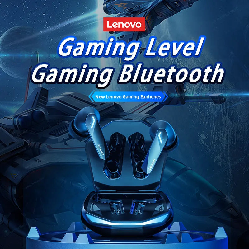 Fone de ouvido Lenovo gm2 pro 5.3, bluetooth sem fio, fones com baixa latência, chamada no modo duplo, gaming headset com microfone